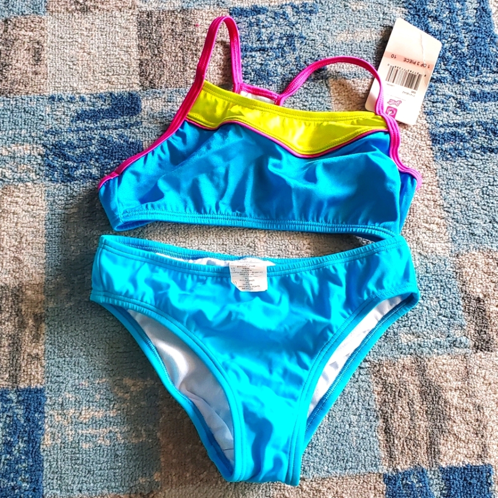 Girls 2 piece swimsuit size 10.